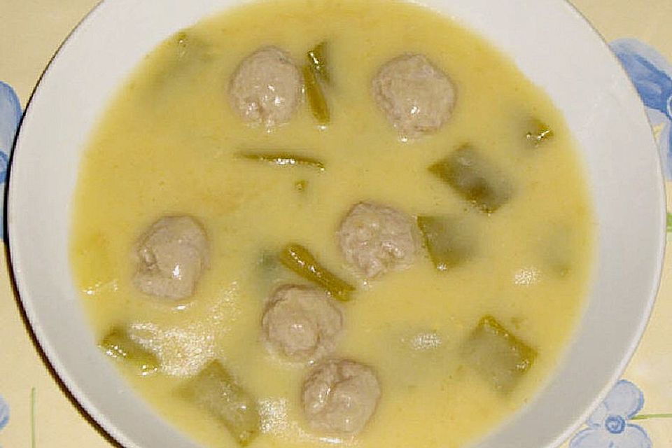 Kartoffelsuppe mit Schneidebohnen