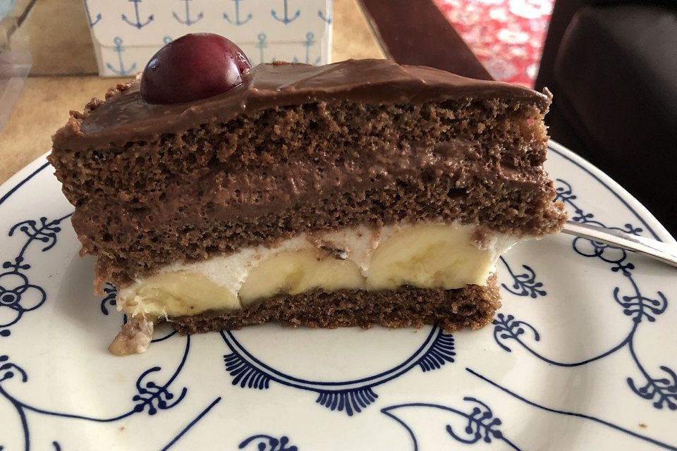 Bananen - Schokoladen - Torte