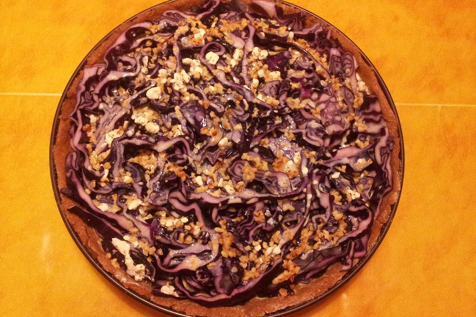 Spitzkohl-Rotkohl-Quiche