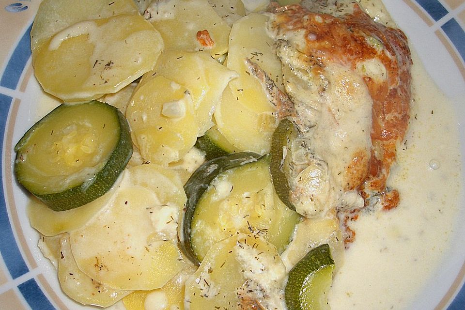 Kartoffel - Zucchini - Gratin