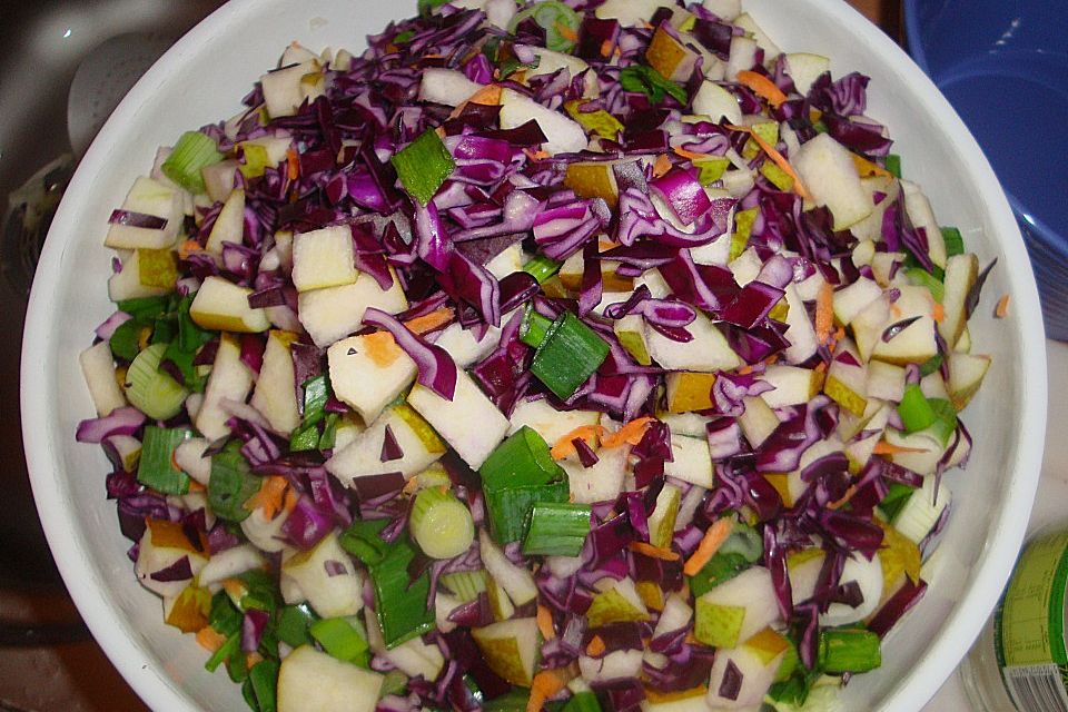 Birnen - Rotkohl Salat