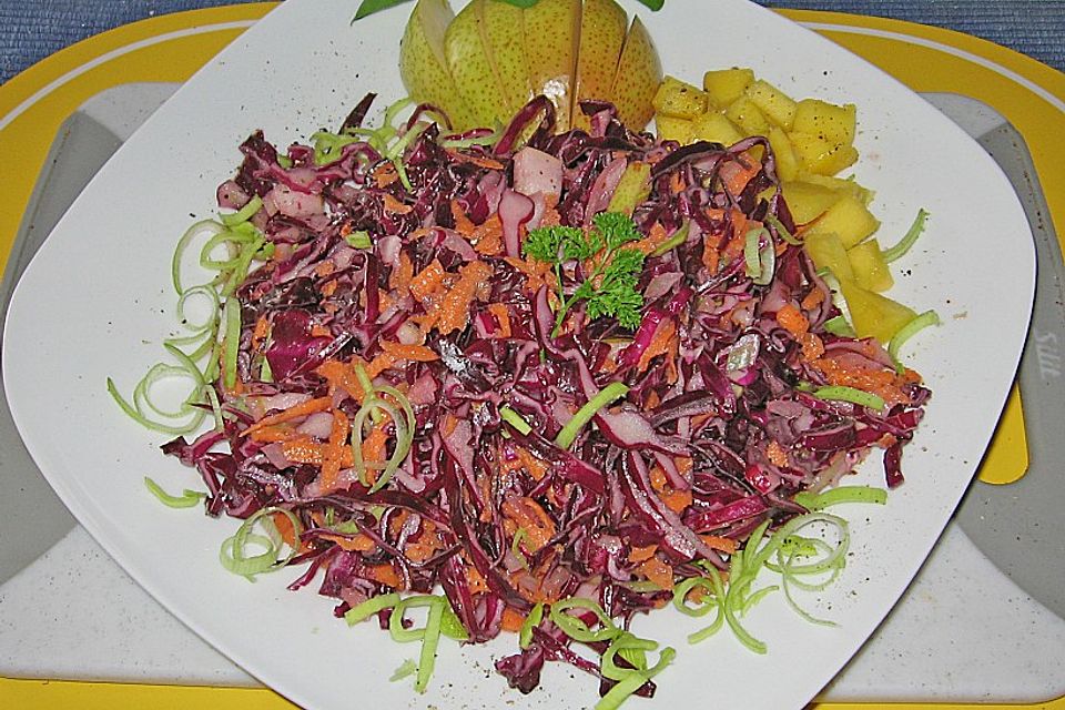 Birnen - Rotkohl Salat