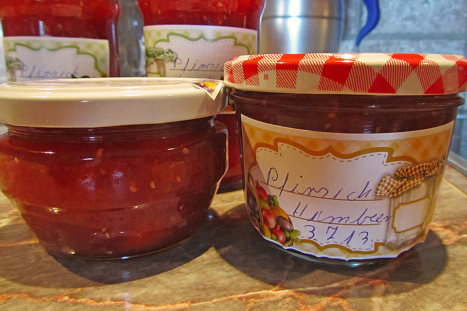 Pfirsich - Himbeer - Marmelade