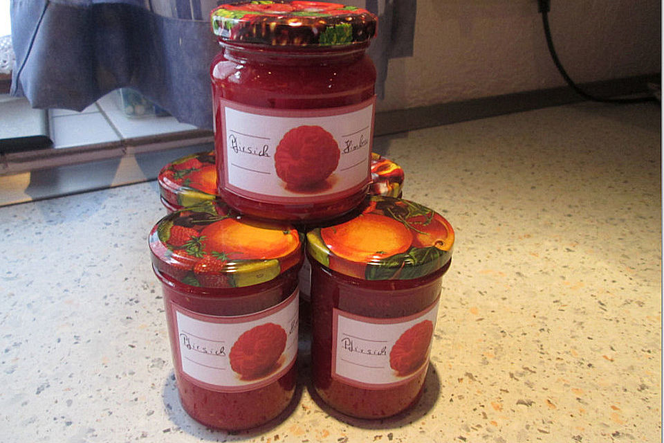 Pfirsich - Himbeer - Marmelade