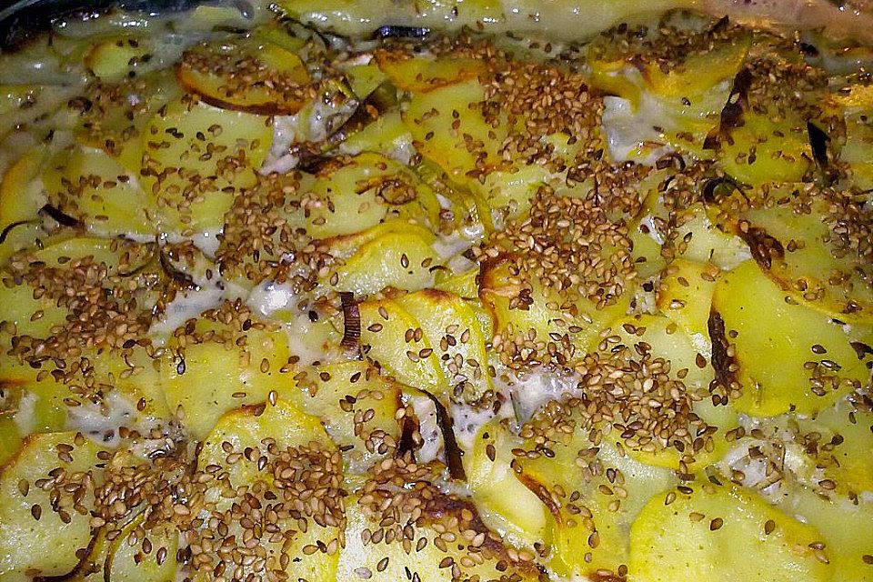 Kartoffel - Kokosgratin mit Ingwer