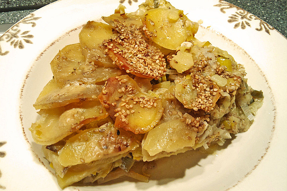 Kartoffel - Kokosgratin mit Ingwer