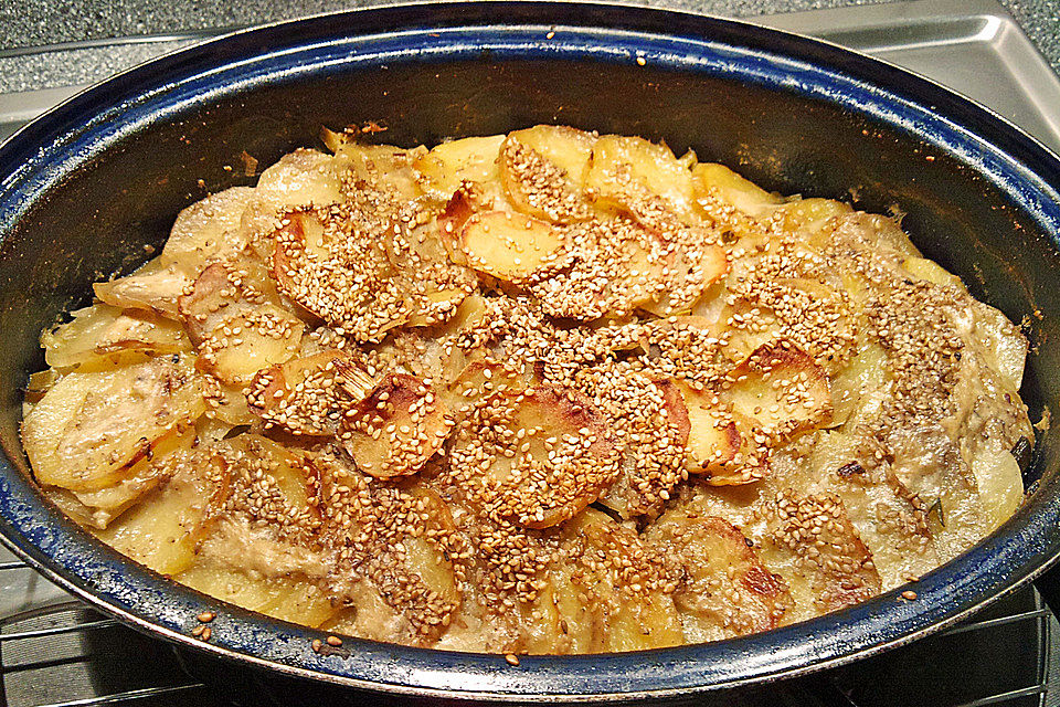 Kartoffel - Kokosgratin mit Ingwer