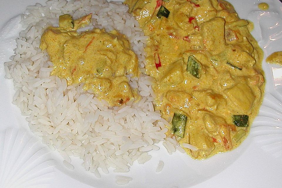 Curry - Huhn mit Kokoscreme