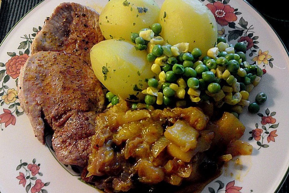 Schnitzel mit Apfelchutney