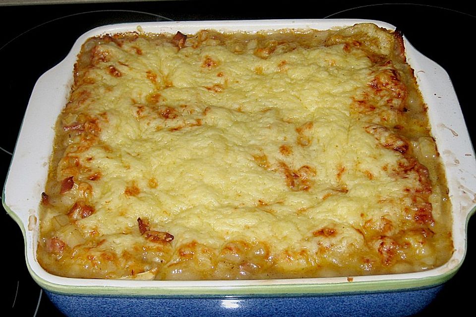 Spargel-Schinken-Lasagne