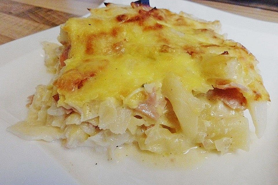 Spargel-Schinken-Lasagne