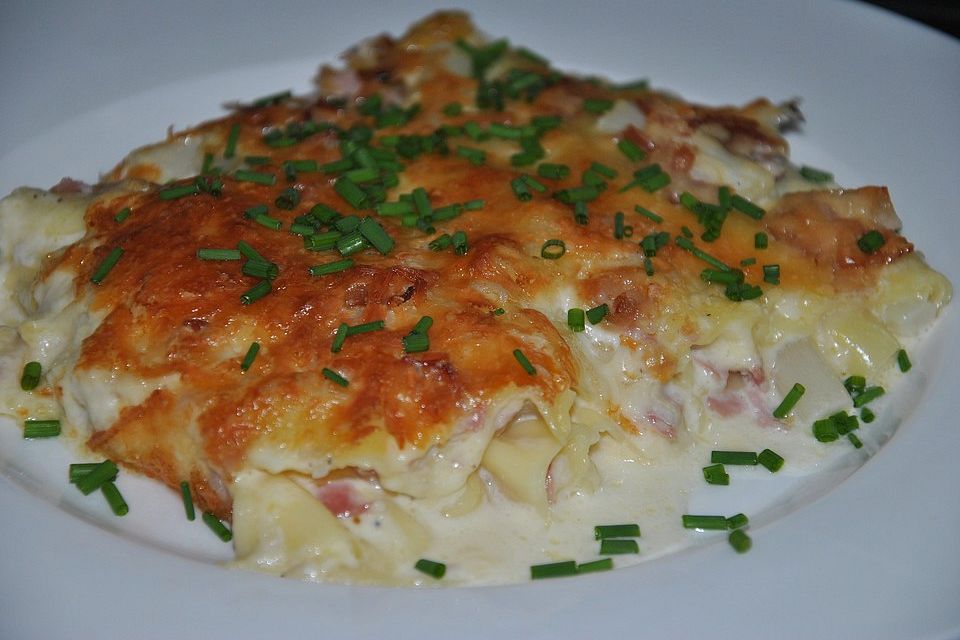 Spargel-Schinken-Lasagne