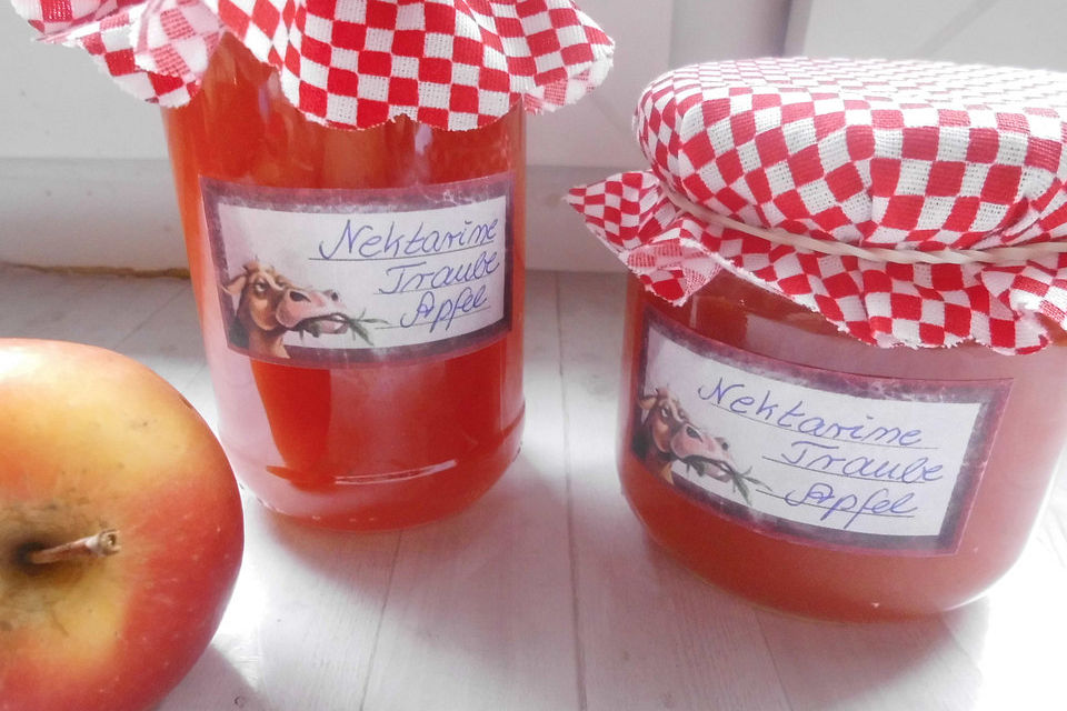 Trauben - Nektarinen - Apfel - Marmelade