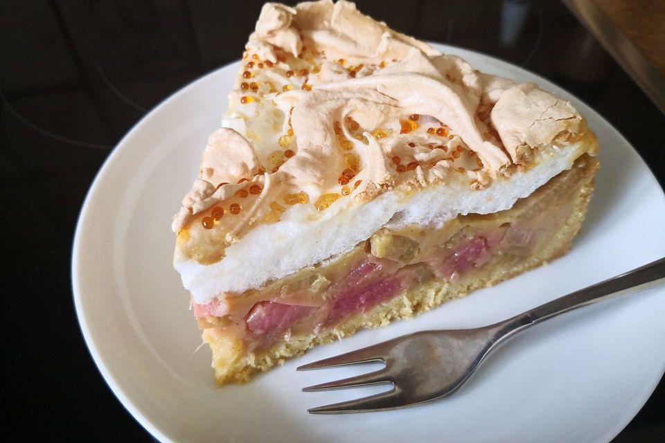 Rhabarberkuchen mit Baiser