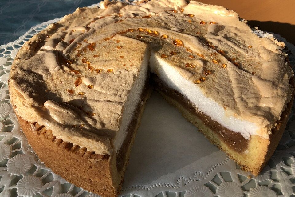 Rhabarberkuchen mit Baiser