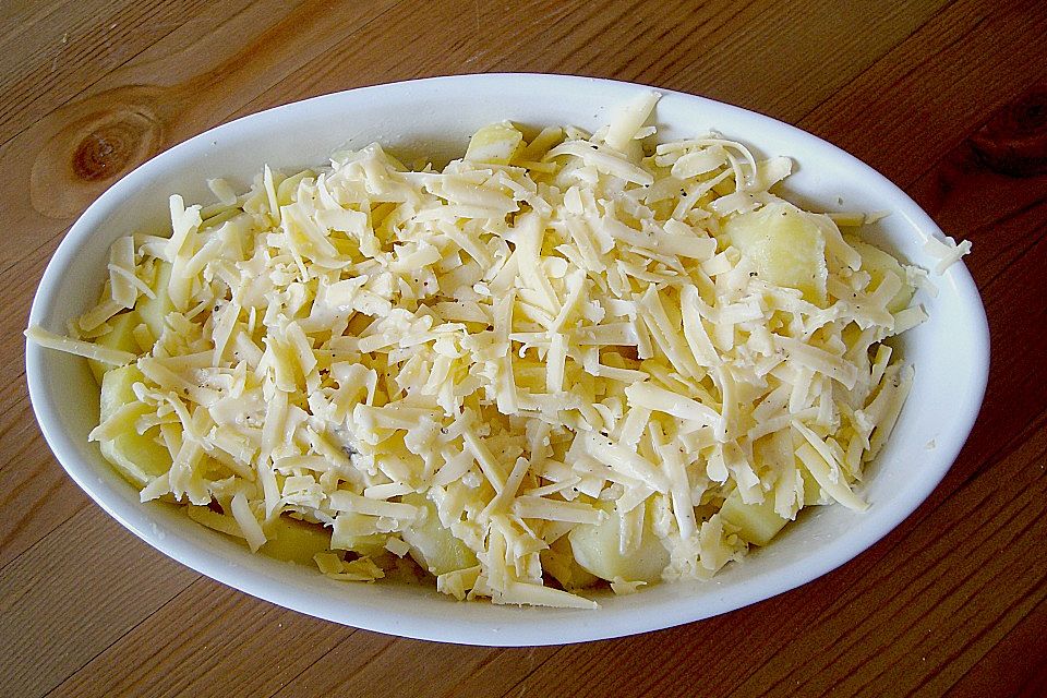 Kartoffelgratin mit Birnen