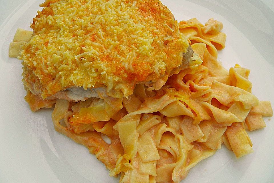 Überbackene Melba - Schnitzel