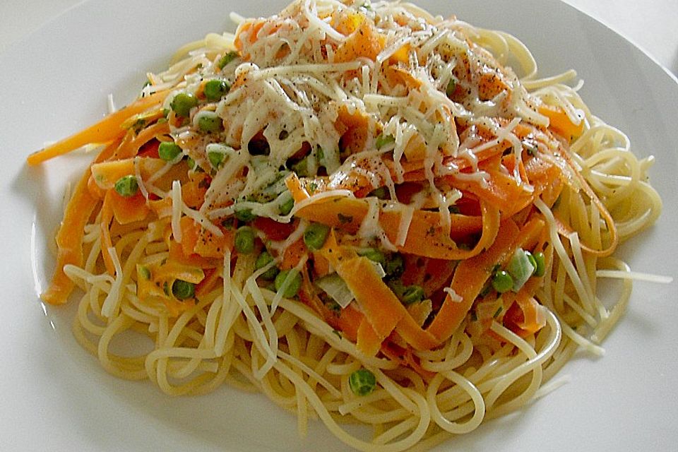 Kinder - Spaghetti mit Erbsen