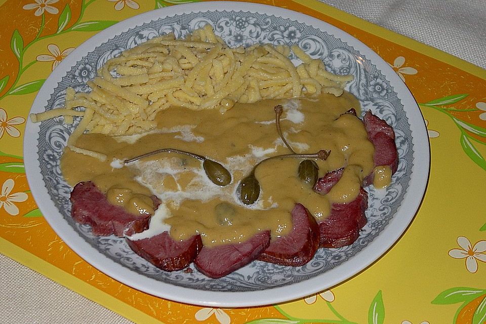 Rinderzunge mit Kapernsauce