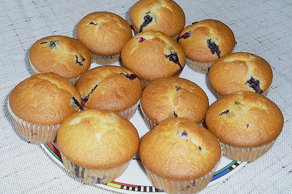 Schnelle Heidelbeer - Muffins