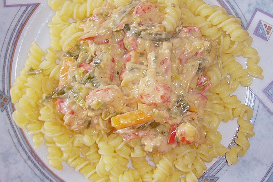 Schnelle Flusskrebs - Pastasauce