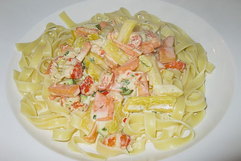 Schnelle Flusskrebs - Pastasauce