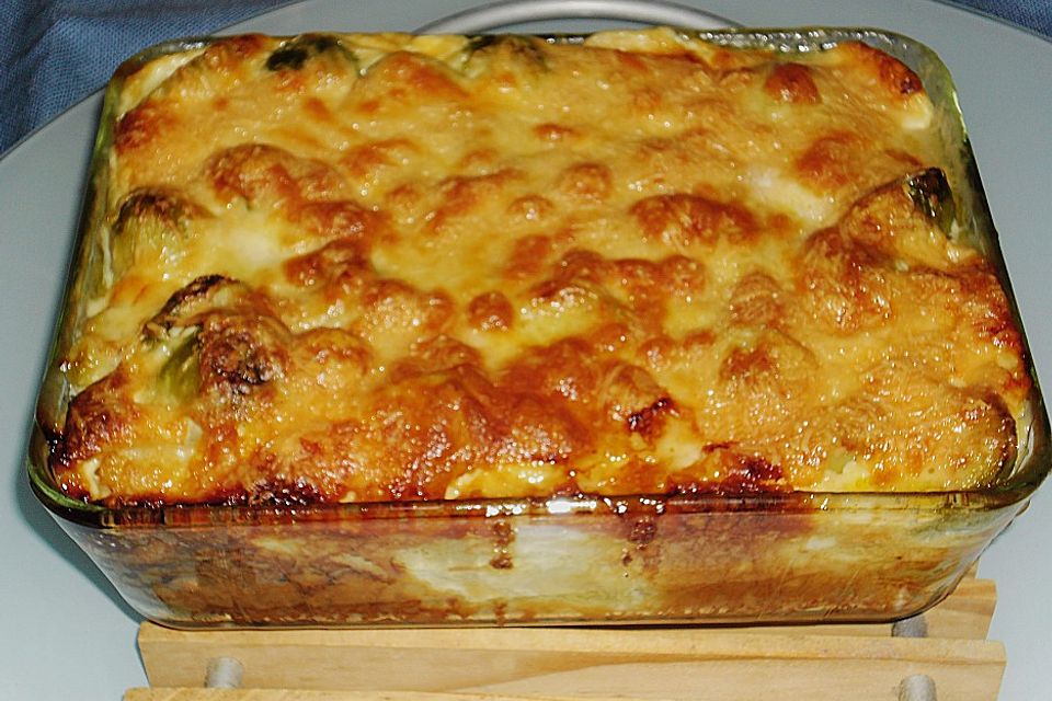 Rosenkohl-Kartoffel-Gratin