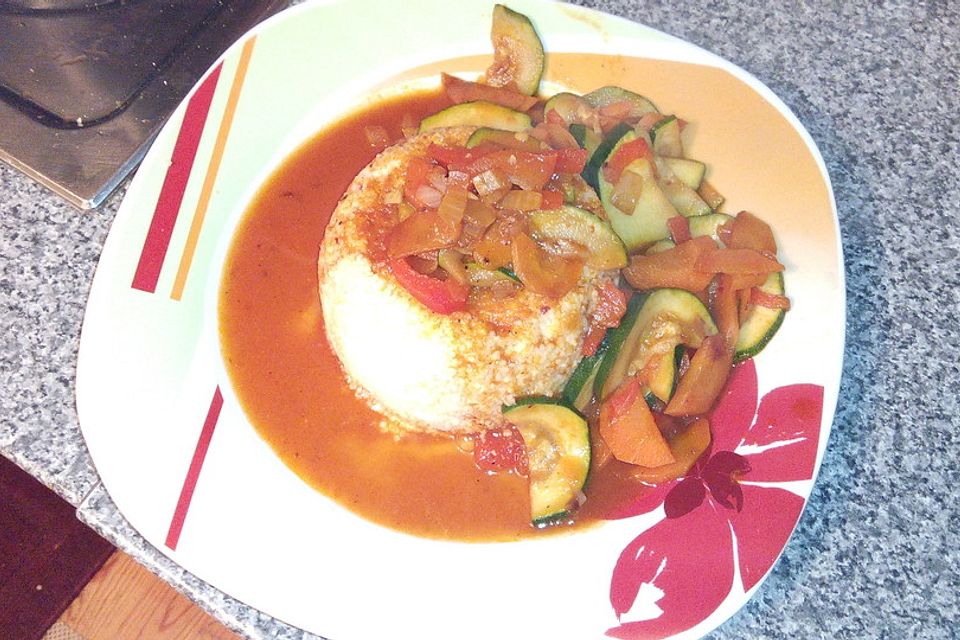 Zucchini - Reis - Pfanne