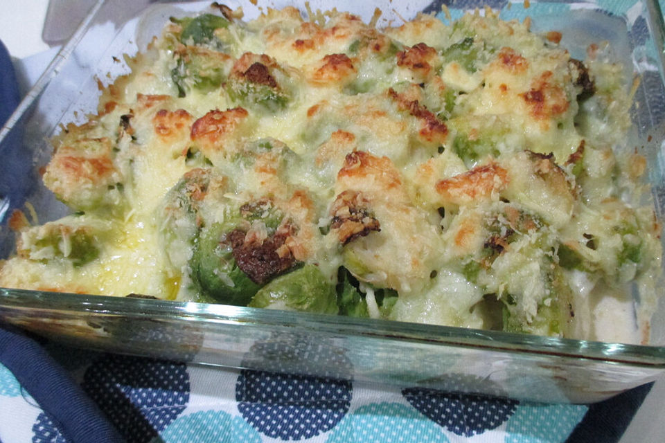 Rosenkohl - Kartoffel - Schinken - Gratin