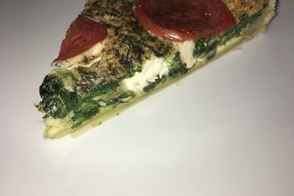 Spinat - Tomaten - Feta Kuchen