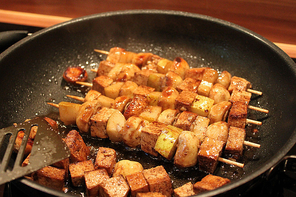 Champignon - Tofu - Spieße