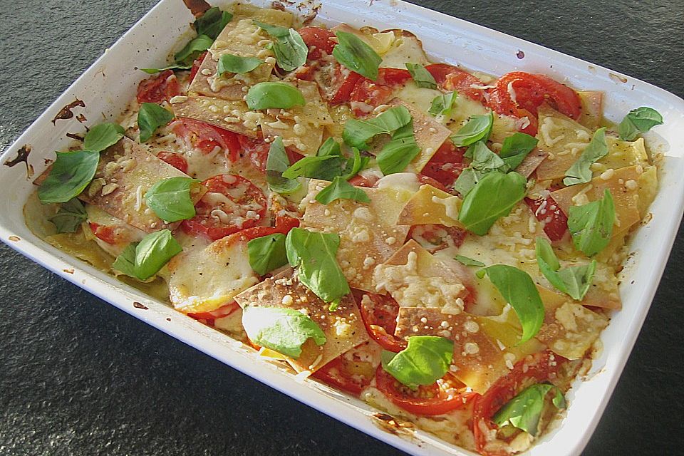 Tomaten - Mozzarella - Gratin