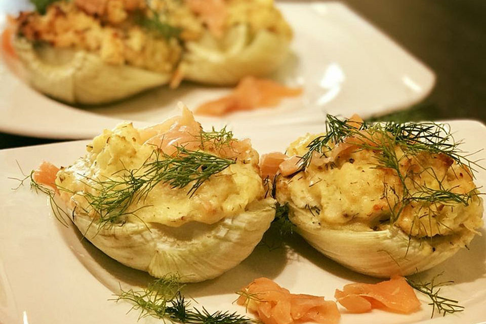 Gefüllter Fenchel mit Räucherlachs