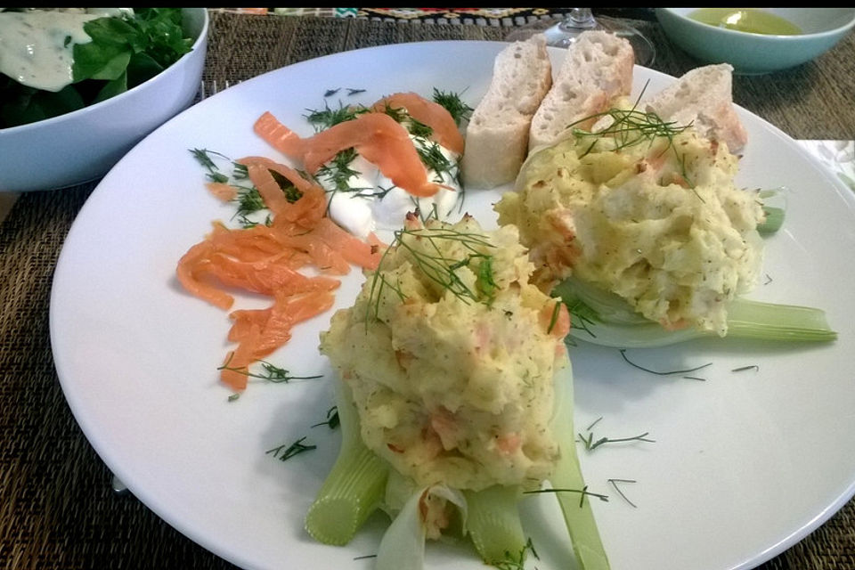 Gefüllter Fenchel mit Räucherlachs