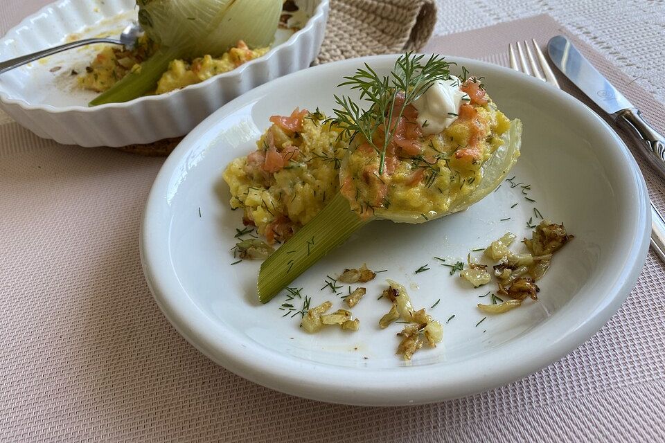 Gefüllter Fenchel mit Räucherlachs