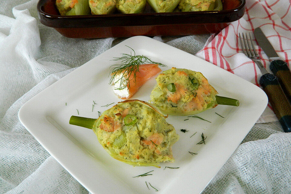 Gefüllter Fenchel mit Räucherlachs