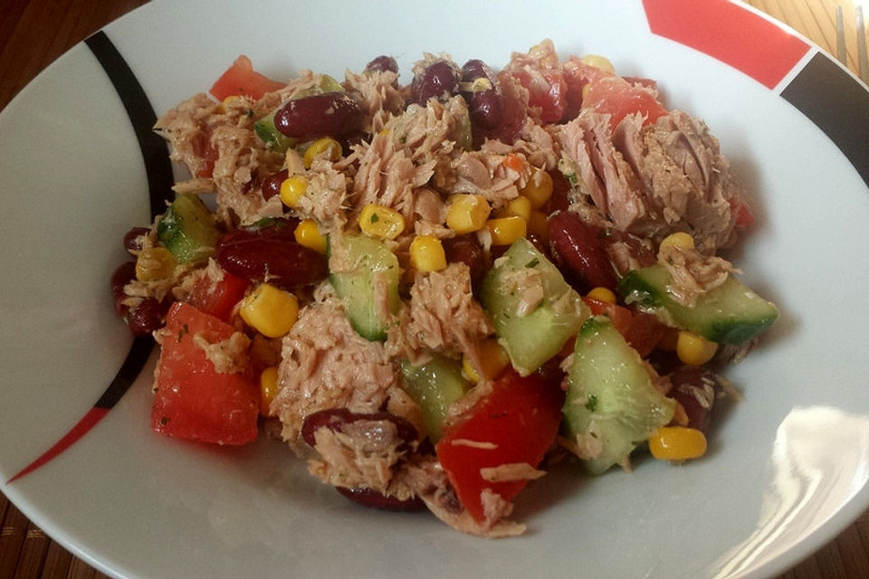 Thunfischsalat mit Bohnen