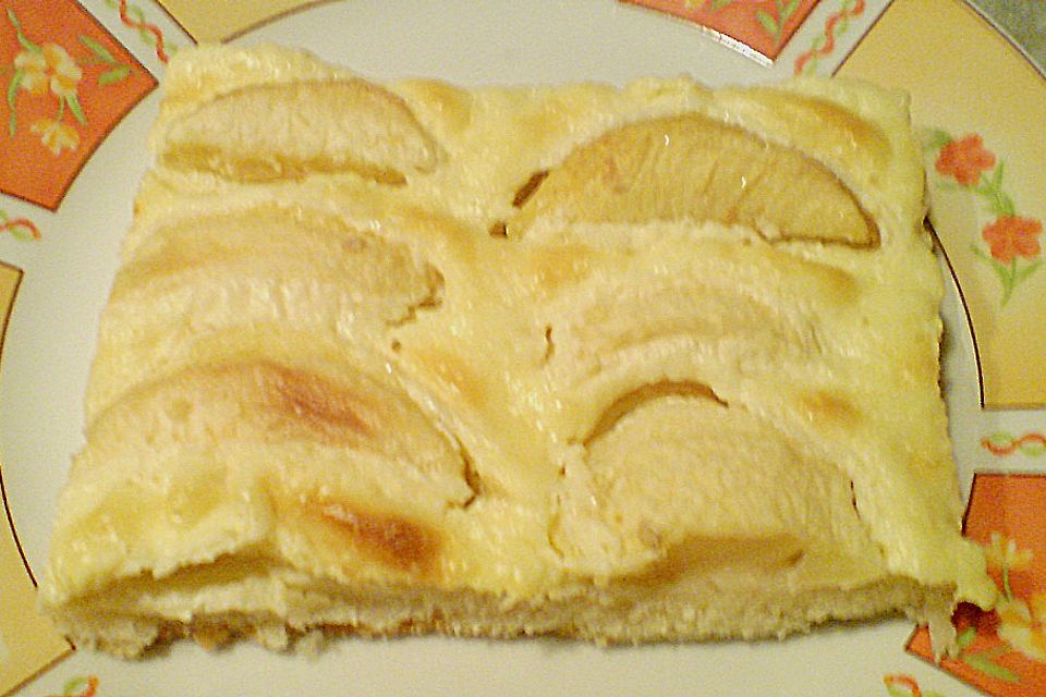 Apfelkuchen mit Pudding