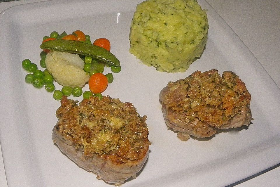 Schweinefilet mit Käsekruste