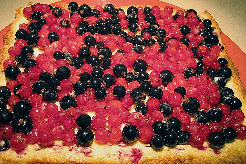 Käsetorte mit Johannisbeeren