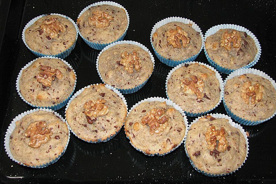 Bananen - Walnuss - Muffins