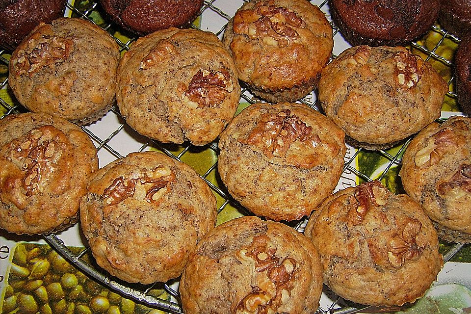 Bananen - Walnuss - Muffins