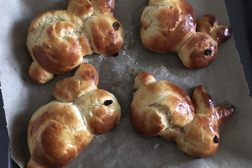 Osterhasen zum Frühstück