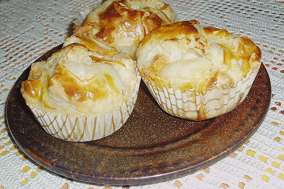 Blätterteig - Schinken - Muffins