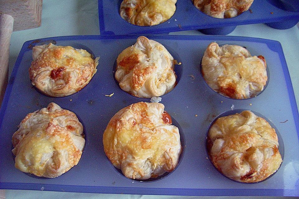 Blätterteig - Schinken - Muffins