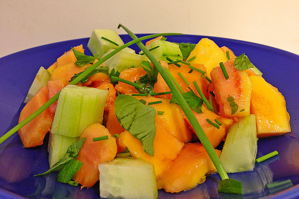 Papaya - Gurken - Salat