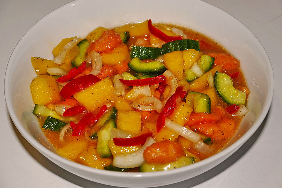 Papaya - Gurken - Salat