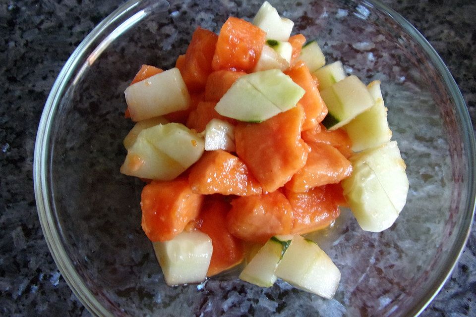 Papaya - Gurken - Salat