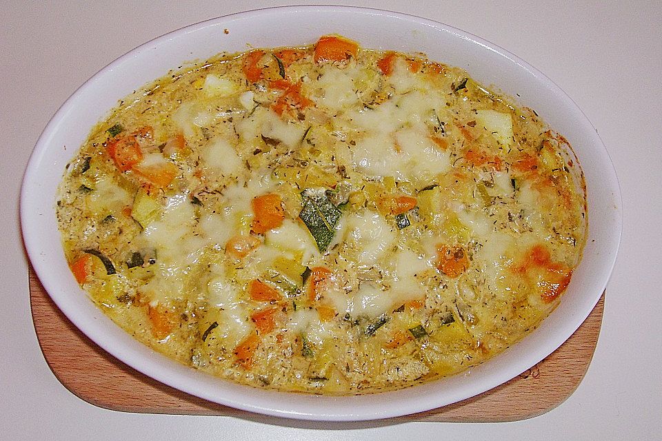 Eierauflauf mit Kürbis