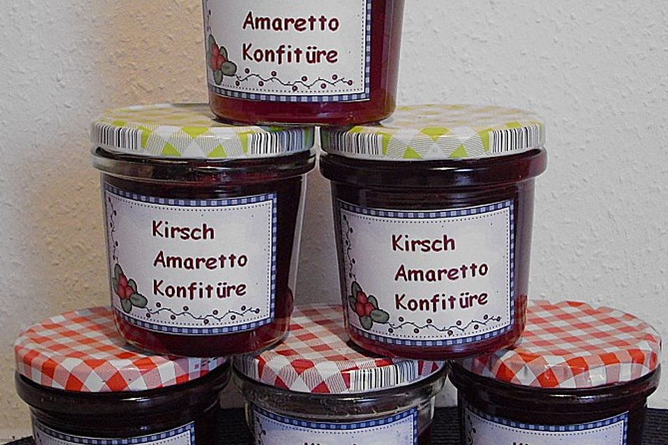 Kirschmarmelade mit Amaretto